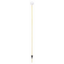 Driveway Marker, Heavy-Duty, White/Yellow Fiberglass, 58-In.