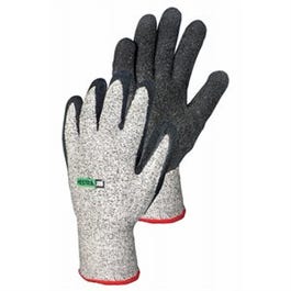 Latex-Dipped Work Gloves, Gray, Men's XL