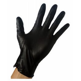 Nitrile Gloves, Disposable, Black, Men's L, 10-Ct.