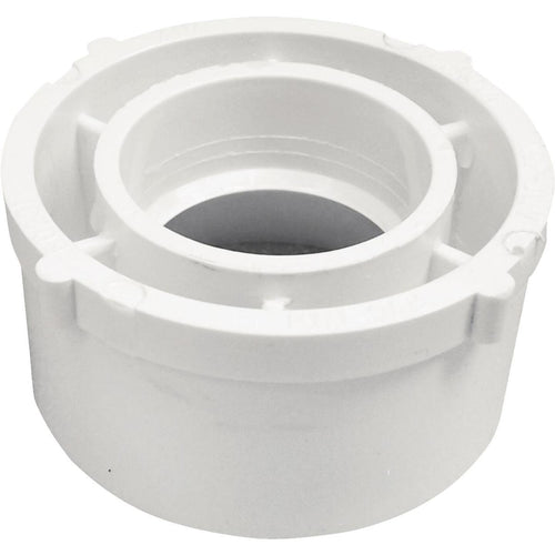 Charlotte Pipe 3 In. Sch 30 SPG x 1-1/2 In. Sch 40 Hub DWV Reducing PVC Bushing