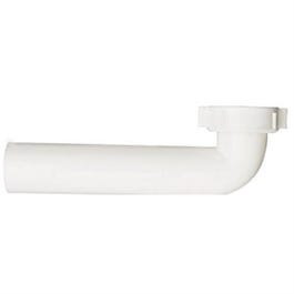 Direct Connect Waste Arm Drain Pipe, White Plastic, 1.5 x 7-In.