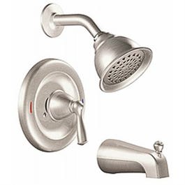 Banbury Tub / Shower Faucet Handle, Spout & Showerhead, Brushed Nickel