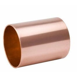 Pipe Fitting, Wrot Copper Coupling With Stop, 2-In.