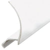 Glass Retainer, Snap-In, Rigid White Vinyl, 72-In.