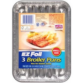 EZ Foil Broiler Pan, 9 x  6-1/4 x 3/4-In., 3-Pk.
