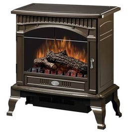 Electric Fireplace Stove, Bronze Finish, 25-In. Length