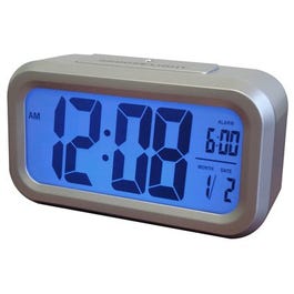 LCD Alarm Clock, Silver