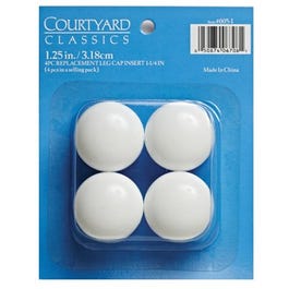 Patio Furniture Leg Insert Cap, 1.25-In., 4-Pk.