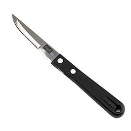 Paring Knife, Black Plastic & Stainless Steel