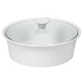 Casserole Dish With Glass Lid, French White III, 2.5-Qt.