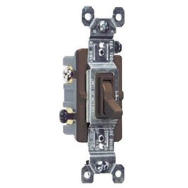 3-Way Toggle Switch, Brown, 120-Volt, 15-Amp