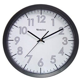 Office Wall Clock, Black/Gray, 14-In.