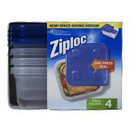 Food Storage Container, 3-Cup Square, 4-Ct.