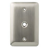 Coax Wall Plate, 1-Gang, Stamped, Round, Satin Nickel Steel
