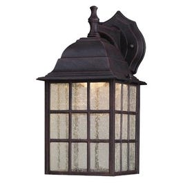 LED Wall Lantern, Outdoor, Weathered Patina, 9-Watt