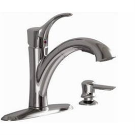 Mesa Pull-Out Kitchen Faucet With Soap Dispenser, Chrome