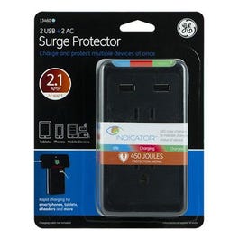 2-USB / 2-Outlet Surge Protector