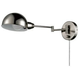 LED Pharmacy Wall Sconce, Brushed Steel Finish