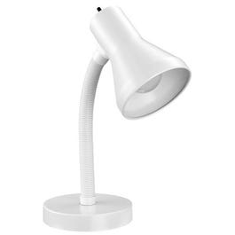 LED Goose Neck Desk Lamp, White, 14-In.