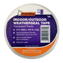 Clear Plastic Weatherseal Tape, 2 x 100-Ft.