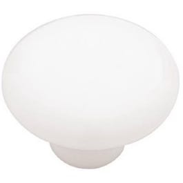 1.5-In. White Ceramic Mushroom Cabinet Knob