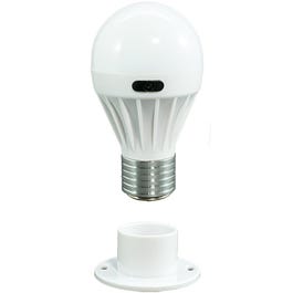 Portable Light Bulb with Base, Battery Operated