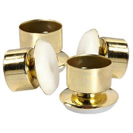 Furniture Swivel Glide, Gold Brass/Plastic, 3/4-In., 4-Pk.