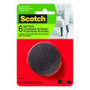 Felt Furniture Pads, Brown, 2-In. Round,. 6-Ct.