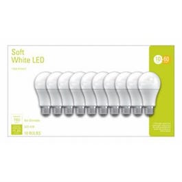 LED Light Bulb, Soft White Frosted, 760 Lumens, 10-Watts, 10-Pk.