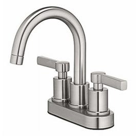 Mid-Arch Lavatory Faucet, 2-Handle, Brushed Nickel