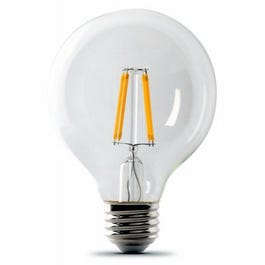 LED Globe Light Bulb, G25, Filament, Soft White, 350 Lumens, 3.8-Watts