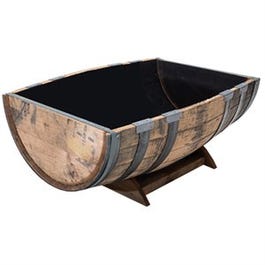 Oak Wood Barrel Garden Planter