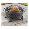 Lattice Fire Pit, Steel Legs, 35 x 35 x 22-In.