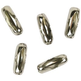 Lamp Pull Chain Connector, Nickel-Plated, #6, 5-Pk.