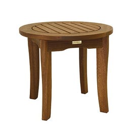 Patio End Table, Eucalyptus, 20-In. Round