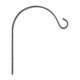 Hanging Plant Bracket, Curved, Black Steel, 6-In.