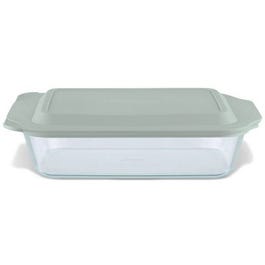 Baking Dish, Sage Lid, 7 x 11-In.