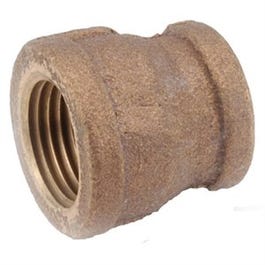 Pipe Fitting, Reducing Coupling, Lead-Free Red Brass, 1/2 x 1-In.
