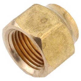 Pipe Fittings, Short Forged Refrigerator Flare Nut, Brass, 3/8-In.