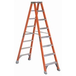 8-Ft. Twin Ladder, Fiberglass, Type-IA 300-Lb. Duty Rating