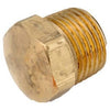 Pipe Fitting, Hex Head Plug, Lead-Free Brass, 3/8-In.