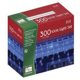 Christmas Icicle Lights Set, Blue, 300-Ct.