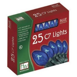 Christmas Lights Set, Clear Blue, 25-Ct.