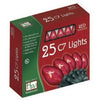 Christmas Lights Set, Clear Red, 25-Ct.