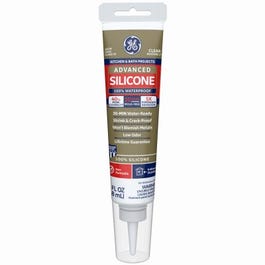 Advanced Silicone 2 Kitchen & Bath Sealant , Clear, 2.8-oz. Squeeze Tube