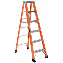 6-Ft. Heavy-Duty Step Ladder, Fiberglass, Type IAA, 375-Lb. Duty Rating