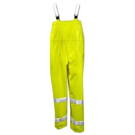 High-Visibility Overalls, Lime Yellow PVC On Polyester, Medium