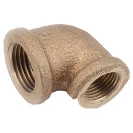 Brass Threaded Reducing Elbow, 90-Degree, Lead-Free, 3/8 x 1/8-In.