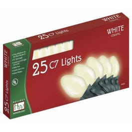 Christmas Lights Set, White Ceramic, 25-Ct.