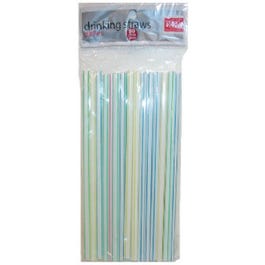 Jumbo Straws, Spiral Striped, 50-Ct.